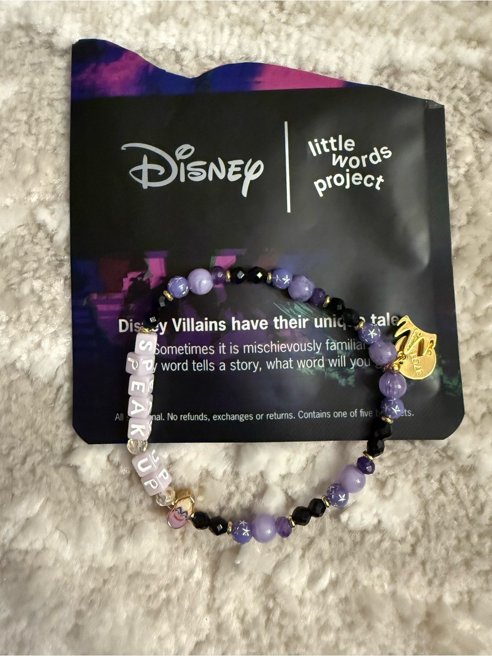 Disney Little Words Project Ursula Purple Villains Bracelet